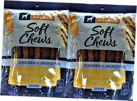 01-ptb2-tdpw Simply Nourish Soft Chews Chicken And Cheese Sticks 2-pack
