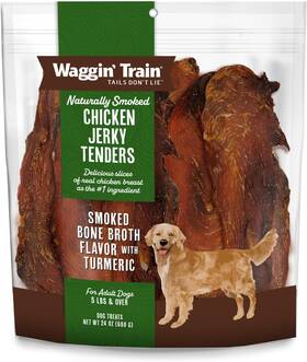 Simply Protein For Pets 445046084011 Wagginft Train Smoked Chicken Jerky Tenders With Turmeric And Bone Broth Dogs