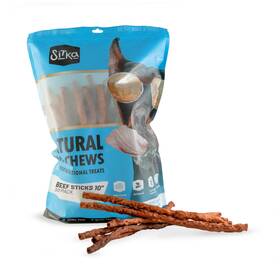 Bs-10-30 Sitka 2 Farms Beef Sticks 10 Inch For Dogs - Crunchy Munchy Natur
