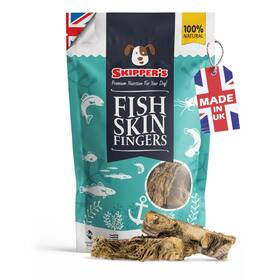 Skippers 426754253708 Cod Fish Skins Finger Dog Treats - All Natural And Healthy Skin