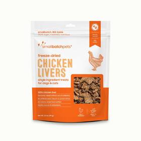 Clvr-35-bfd Smallbatch Freeze Dried Dog Treats Chicken Liver For Dogs And 3.5 Oz