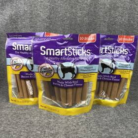 Smartbones 191938032611 Smartsticks Dog Dental Chews Bacon And Cheese Flavor 30ct 3 X 10ct New Exp 7/25