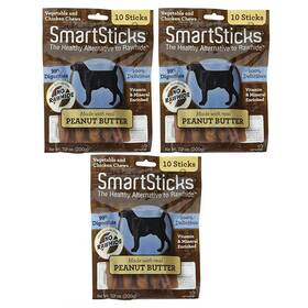 Smartbones B078rgwpf1 Smarticks Peanut Butter Dog Chew Sticks. Healthy Alternative To