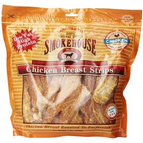Smokehouse 078565251380 100 Percent Natural Chicken Breast Strips Dog Treats 2 Lbs