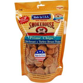 117982 Smokehouse 100percent Natural Prime Chips Dog Treats
