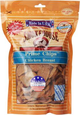 Smokehouse 689999851499 100-percent Natural Prime Chips Chicken Dog Treats 16-ounce