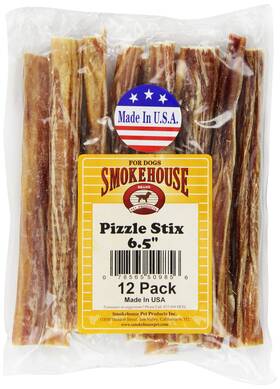 Smokehouse 885167217290 Pizzle Stixs Dog Treats 12-pack