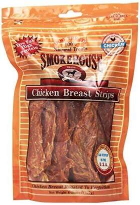 Smokehouse Treats 078565251342 100-percent Natural Chicken Breast Strips Dog 8-ounce