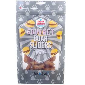 11722 Snack Station Gourmet Boar Sliders 5 Oz Dehydrated Treats For Dogs And Cats