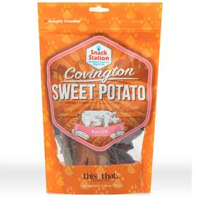 Snack Station 672975555214 Covington Sweet Potato - Bacon 11.46 Oz Dehydrated Dog Treats Rich All