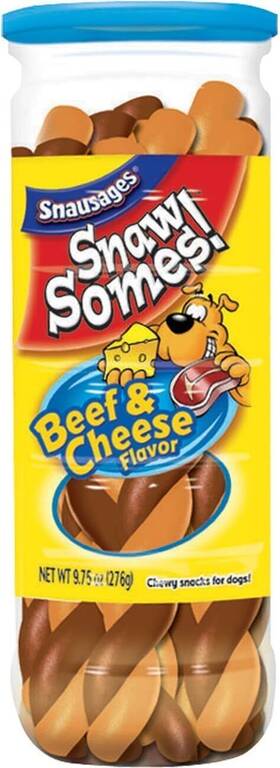 799692 Snausages Snawsomes Dog Treats Beef And Cheese 9.75 Ounce Pack Of 5