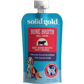 Solid Gold 093766000292 Bone Broth Meal Topper Dogs Beef Flavor 8 Oz. 10 Packs Exp. 3/202