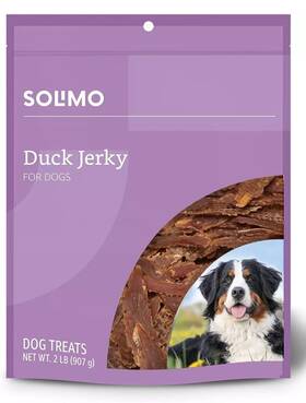 Solimo 744110127201 Amazon Brand - Duck Jerky Dog Treats 2 Pounds