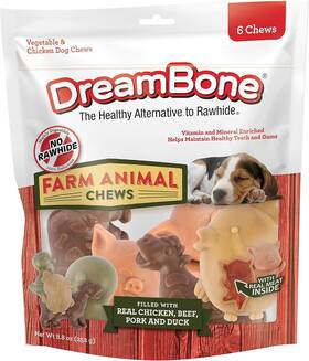 Dbfa-00348-10 Spectrum Brands Dreambone Farm Animal Chews Rawhide Free Dog Made With Real Meat And Vege