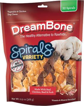Dbs-00346-1 Spectrum Brands Dreambone Spirals Variety Pack Treat Your Dog To A Chew Made With Real Meat And