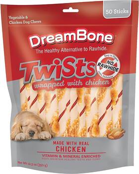 Dbcw-00594-12 Spectrum Brands Pet Twist Sticks Wrapped With Real Chicken Rawhide-free Chews For Dogs 50 Count