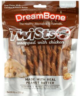 Dbcw-00358 Spectrum Brands Pet Llc Dreambone Twists Wrapped With Chicken Rawhide-free Dog Chews 8.8 Oz. 36 Count
