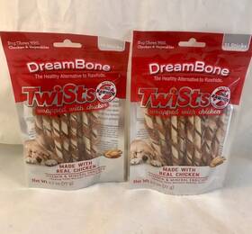 Dbcw-00715 Spectrum Brands Pet Llc 2 Dreambone Twists Wrapped Chicken No-rawhide Chews Dogs 11x2 Count