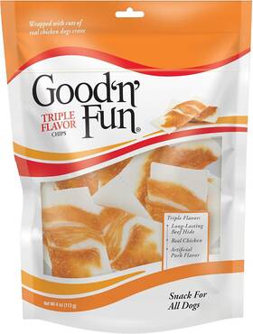 P-94269kh Spectrum Brands Pet Goodftnftfun Triple Flavor Chips Dog Chew Treats Premium Chicken And Beef Hide T