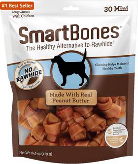 Sbpb-00310 Spectrum Brands Pet Smartbones With Peanut Butter Mini Chews 30 Count Rawhide-free For Dogs