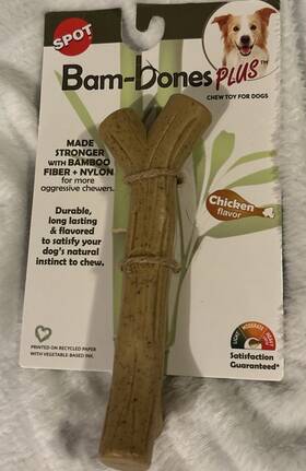 Spot 077234369999 Bam Bones Plus Branch Chicken Flavored 6 Inch Chew Toy For Dog