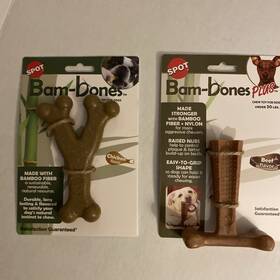 Spot 077234543146 2 Ethical Pet Bam-bones Bamboo Chicken And Beef Flavor Wishbone Dog Chew New Spot 077234543146 2 Ethical Pet Bam-bones Bamboo Chicken And Beef Flavor Wishbone Dog Chew New