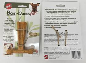 37005 Spot Bam-bones Plus 4 Inch Peanut Butter Flavor Dog Chew Qty 2