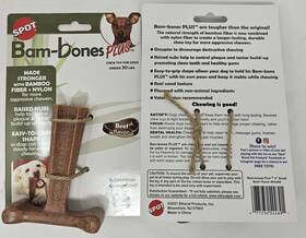 54489 Spot Bam-bones Plus 4 Inch Beef Flavor Dog Chew Qty 2
