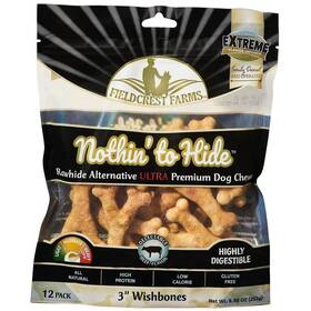 Spot 810002633027 Fieldcrest Farms Nothinft To Hide Ultra Wishbones Beef Flavor 3 Inch