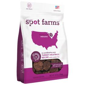 Spot Farms 740023051831 Turkey Meatball Recipe Healthy All Natural Dog Treats Human Made In Usa 12.5 Oz