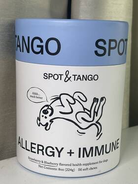 Spot & Tango 850031311237 And Allergy Immune Chews 56 Salmon Strawberry/blueberry Flavor