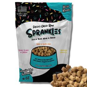 Sprankles 850001611015 Freeze Dried Meal Toppers For Small And Large Breeds Dogs 16 Oz Bag Beef Dog