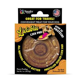 Spunky Pup 810149121012 Lickables Peanut Butter Filled Lick Pad 1pk