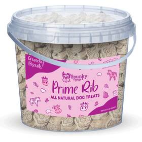 Skp12041 Spunky Pup Bucket Of Biscuits Prime Rib 4lb Dog Puppy Treats