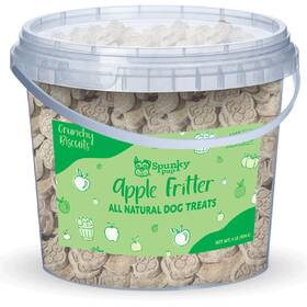 Skp12043 Spunky Pup Bucket Of Biscuits Apple Fritter 4lb Dog Puppy Treats