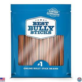 B013tkczzk Stanley 6 Inch Thin Bully Sticks - 24 Count Natural Grain-free Easily Digestible Treats