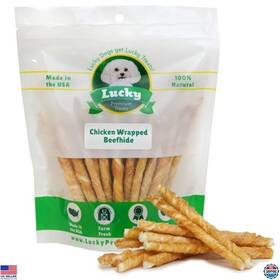 B01lxuo4ol Stanley Chicken Wrapped Rawhide Dog Treats 20ct - Long Lasting Chews For Small Dogs