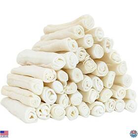 B07qhbq3fh Stanley Natural Rawhide Twist Sticks Chew Treats 6.5 Inch 40 Count For Puppies And Small Dogs