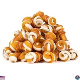 B0bbmn2w4d Stanley Rawhide Free Dog Treats Chicken Wrapped Mini Knot Bones 21.2oz Healthy Snacks