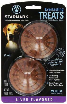 Starmark 873199000089 Everlasting Dog Treat Hard Chew Liver Medium - 2 Pack