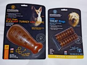 Shape-11 Starmark 873199003523 Treat Ringer Flexgrip Turkey Leg Shape-11/8/25 16 Rings- 3/10/27 Nip