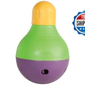 Starmark B001jqlnb4 Bob-a-lot Interactive Dog Pet Toy Large Yellow/green/purple Smbal