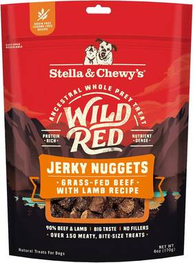 Stella & Chewy S 810027372406 5 Pack And Chewys Wild Red Jerky Nuggets - Beef Lamb Dog Treat New