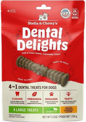 Stella & Chewy S 810027374219 And Dental Delights Large 4ct Bag