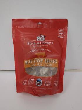 Stella & Chewys 852301008199 And Freeze-dried Raw Single Ingredient Beef Liver Treats 3 Oz. Bag