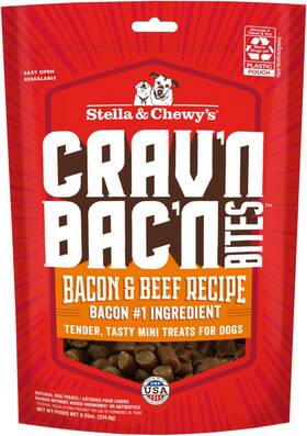 Cbb-8 Stella & Chewys And Cravftn Bacftn Dog Treats 8.25 Ounce Pack Of 1 Bacon Beef