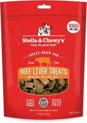 Trt-bl-3 Stella & Chewys Llc And Freeze-dried Raw Single Ingredient Beef Liver Treats 3 Oz. Bag