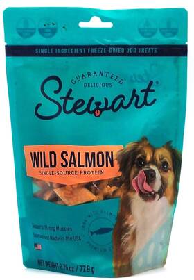 Stewart 073101002808 Dog Treats Strong Muscles Freeze-dried Wild Salmon Protein 2.75 Oz