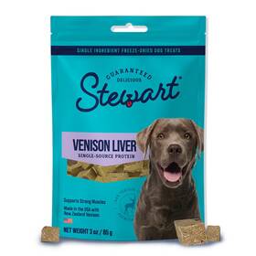 Stewart 073101004819 Freeze Dried Dog Treats Venison Liver 3.0 Oz Grain Free And Gluten Res