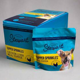 406002 Stewart 12 Pack Supper Sprinkles Chicken Liver Meal Topper 2.5 Oz Bb 09/25
